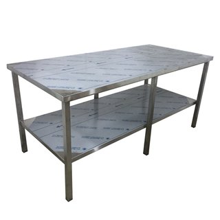 Customized Stainless Steel Table with Under Shelf